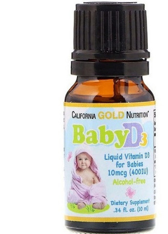 Baby Vitamin D3 400 IU 10 ml California Gold Nutrition (258596694)