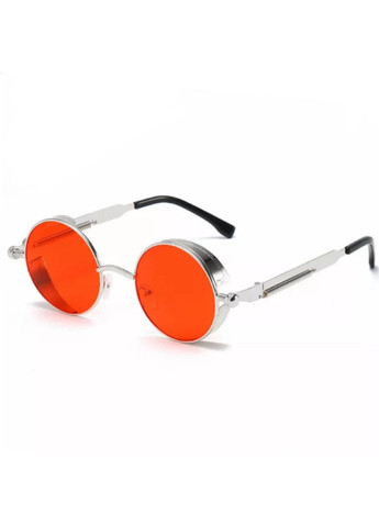 Круглі окуляри тішейди з шорами Червоний+срібло No Brand (258149716)