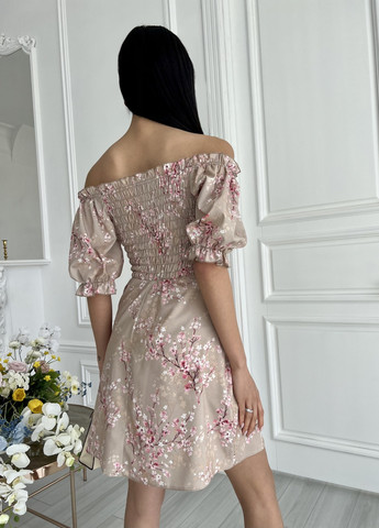 Бежева кежуал сукня Larionoff з квітковим принтом