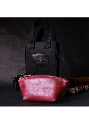 Удобная женская кожаная косметичка 16792 Бордовый Grande Pelle (267927741)