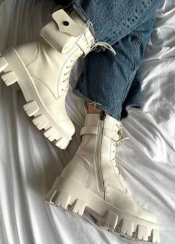 Чоботи Vakko boyfriend boots white (277754547)