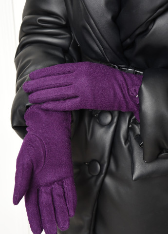 Перчатки женские кашемировые фиолетового цвета Let's Shop (256691068)