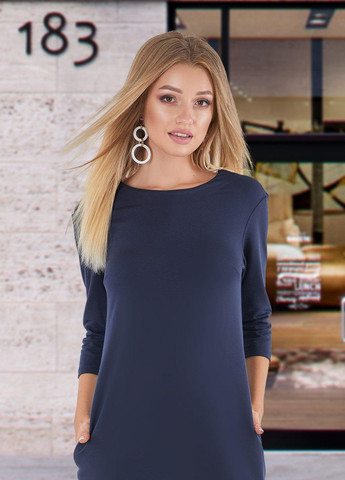 Синее сукнi норма красива модна сукня (4038) Lemanta