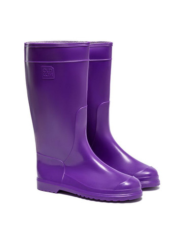 Женские резиновые сапоги фиолетового цвета на демисезон - фото