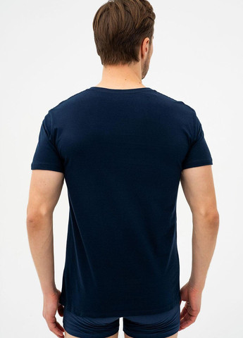 Темно-синя футболка чоловіча 202 new 4-5xl з коротким рукавом Cornette