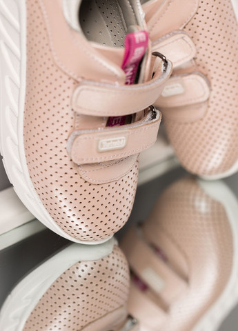 Розовые демисезонные кроссовки из натуральной кожи для девочки 8732 27 16.5см розовый 65033 Tutubi