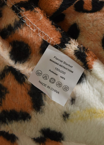 Плед коричневого цвета с принтом размер 150*200 Let's Shop (275466406)