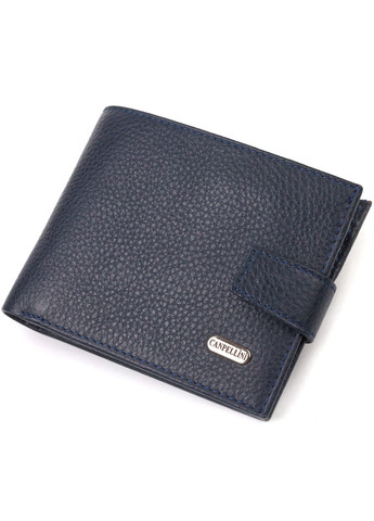 Популярний горизонтальний гаманець для чоловіків із натуральної шкіри флотар 21884 Синє Canpellini (259874115)