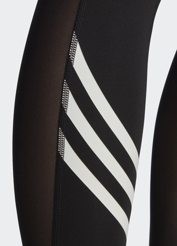 Черные демисезонные леггинсы techfit 3-stripes adidas