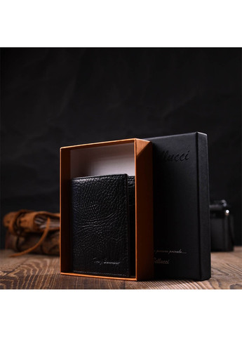 Компактный кошелек с удобным функционалом из натуральной кожи 22069 Черный Tony Bellucci (262158807)