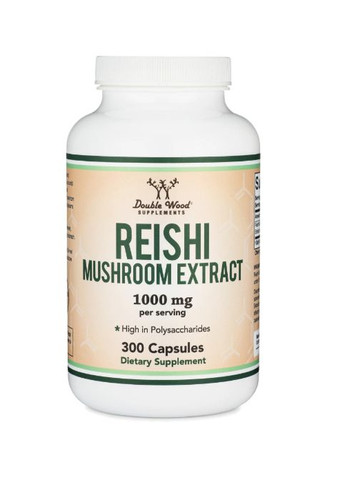 Double Wood Reishi Mushroom Extract 1000 mg (2 caps per serving) 300 Caps Double Wood Supplements (266342575)
