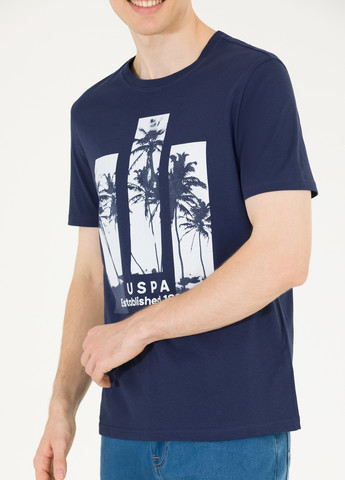 Темно-синяя футболка-футболка u.s.polo assn мужская для мужчин U.S. Polo Assn.