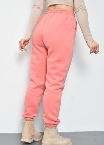 Спортивні штани жіночі на флісі персикового кольору Let's Shop (275396108)