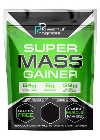 Super Mass Gainer 1000 g /10 servings/ Hazelnut Powerful Progress (268660394)