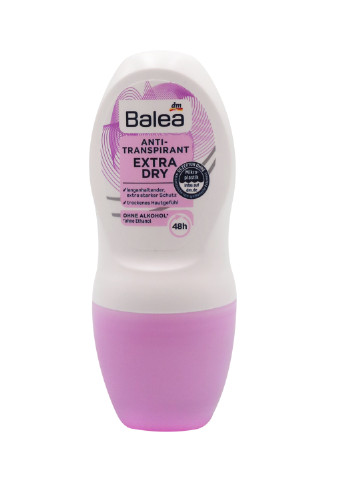 Роликовий дезодорант Extra Dry 50 мл Balea (256733621)