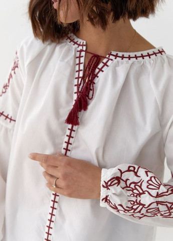Блузка вышиванка Идеальная белая No Brand (261762443)
