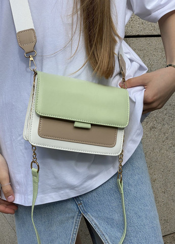 Жіноча сумка крос-боді зелена оливкова хакі No Brand (268036943)
