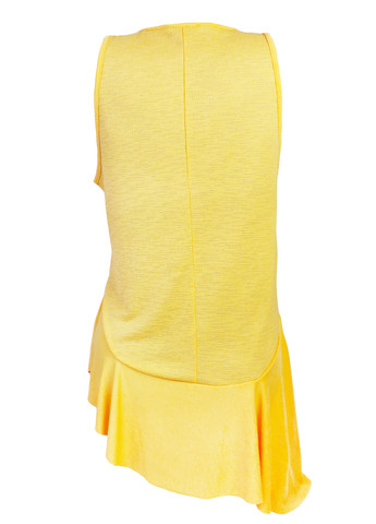Желтая летняя женская блуза с баской s 42 жёлтый Zara