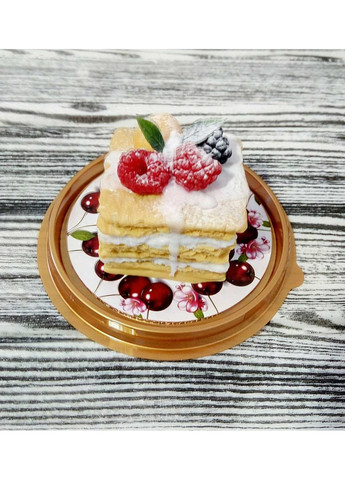 Мыло пирожное ручной работы мыльные сладости Наполеон в куполе 100 г Bila Lileya (259776949)