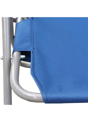 Раскладное кресло шезлонг с подлокотниками стул складной для отдыха дачи кемпинга 35х59х107 см (474144-Prob) Синее Unbranded (257431274)