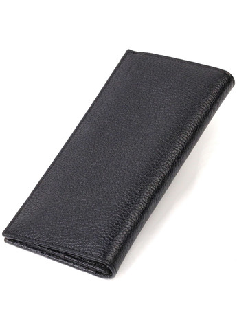 Мужской вертикальный бумажник из натуральной кожи 21898 Черный Canpellini (259873952)