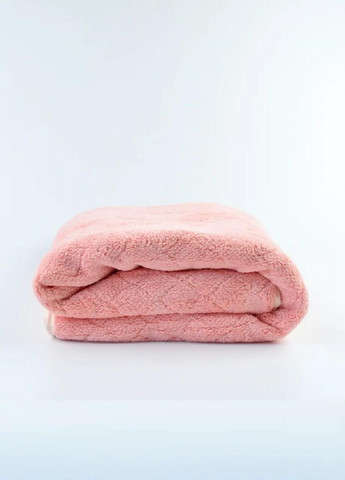 Unbranded полотенце микрофлис микрофибра для ванны бани сауны пляжа быстросохнущее с узором 140х70 см (476147-prob) класик розовое однотонный розовый производство -