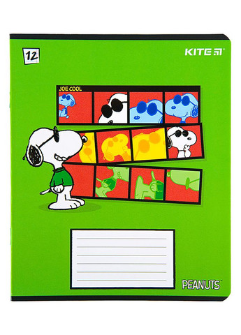 Зошит в лінійку 12 аркушів Peanuts Snoopy колір різнокольоровий ЦБ-00197351 Kite (260529432)
