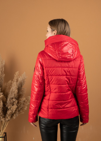 Красная демисезонная женская осенняя куртка молодежная SK