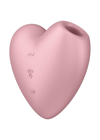 Вакуумный стимулятор-сердечко с вибрацией Cutie Heart Light Red Satisfyer (258261621)