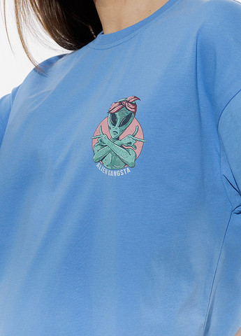 Индиго летняя женская футболка оверсайз цвет индиго цб-00218102 Dias