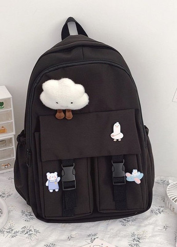 Рюкзак MAOCH мужской женский детский школьный портфель черный No Brand (275998152)
