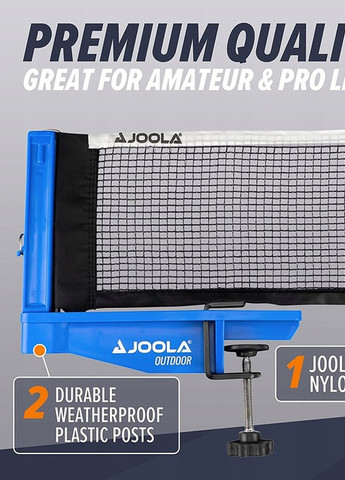 Сітка для настільного тенісу з гвинтовим кріпленням Outdoor (31015) Joola (258996071)