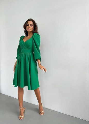 Зелена жіноча сукня костюмка No Brand