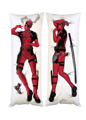 Подушка дакімакура Deadpool Дедпул декоративна ростова подушка для обіймання двостороння 30*60 No Brand (258993710)