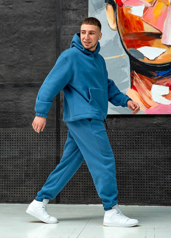 Костюм спортивный Оверсайз унисекс на флисе No Brand спортивный костюм Оверсайз (266914639)