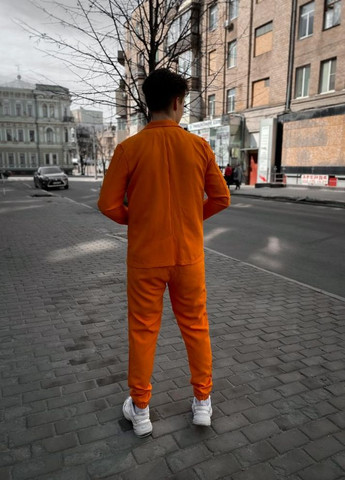 Помаранчевий демісезонний помаранчевий чоловічий класичний костюм No Brand
