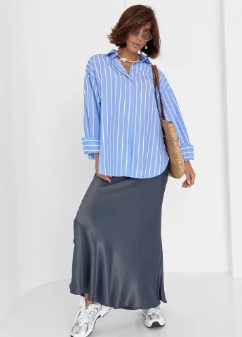 Синяя классическая рубашка Lurex
