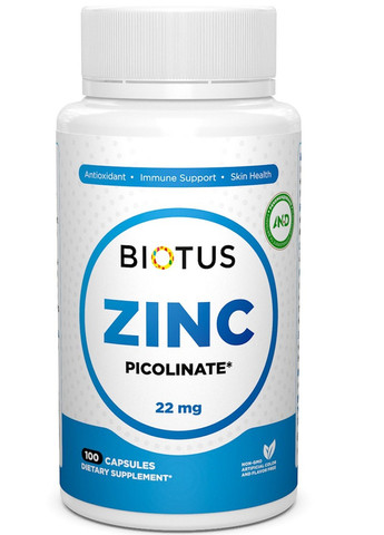 Zinc Picolinate 22 mg 100 Caps BIO-530487 Biotus (257252855)