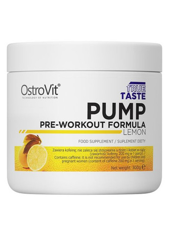 PUMP Pre-Workout 300 g /30 servings/ Lemon Ostrovit (275994995)
