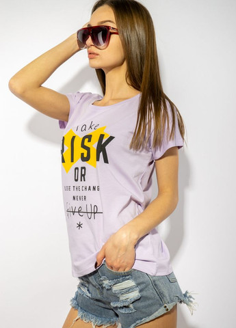 Бузкова літня футболка жіноча (бузковий) Time of Style