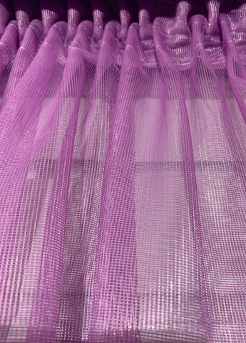 Готовый короткий тюль сетка на тесьме 300х140 см фиолетовый No Brand (262006864)