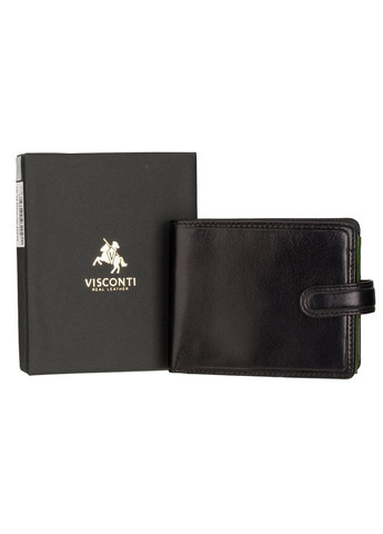 Чоловічий шкіряний гаманець TR35 Atlantis c RFID (Black Green) Visconti (262086646)