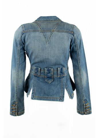 Синяя летняя джинсовый женский пиджак голубой 1-600210 ClaMal
