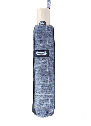 Зонт автомат унисекс (мужской, женский) №3256 в клеточку, на 8 спиц с прямой деревянной ручкой, Серый Parachase (262090837)