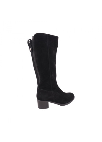 сапоги женские черные натуральная замша SAVIO