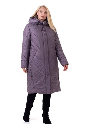 Лиловая зимняя зимняя женская куртка большого размера SK