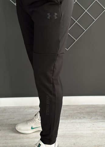 Демісезонні штани чорні з лого Under Armour чорний лого (двонитка) Vakko (260816551)