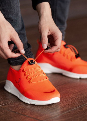Оранжевые осенние мужские кроссовки Vakko со шнурками