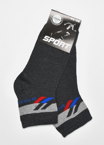Шкарпетки чоловічі спортивні темно-сірого кольору розмір 41-45 Let's Shop (278050365)