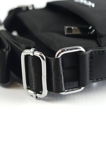 Мини сумочка мужская текстильная через плечо черного цвета, маленькая молодежная черная сумка No Brand (266914605)